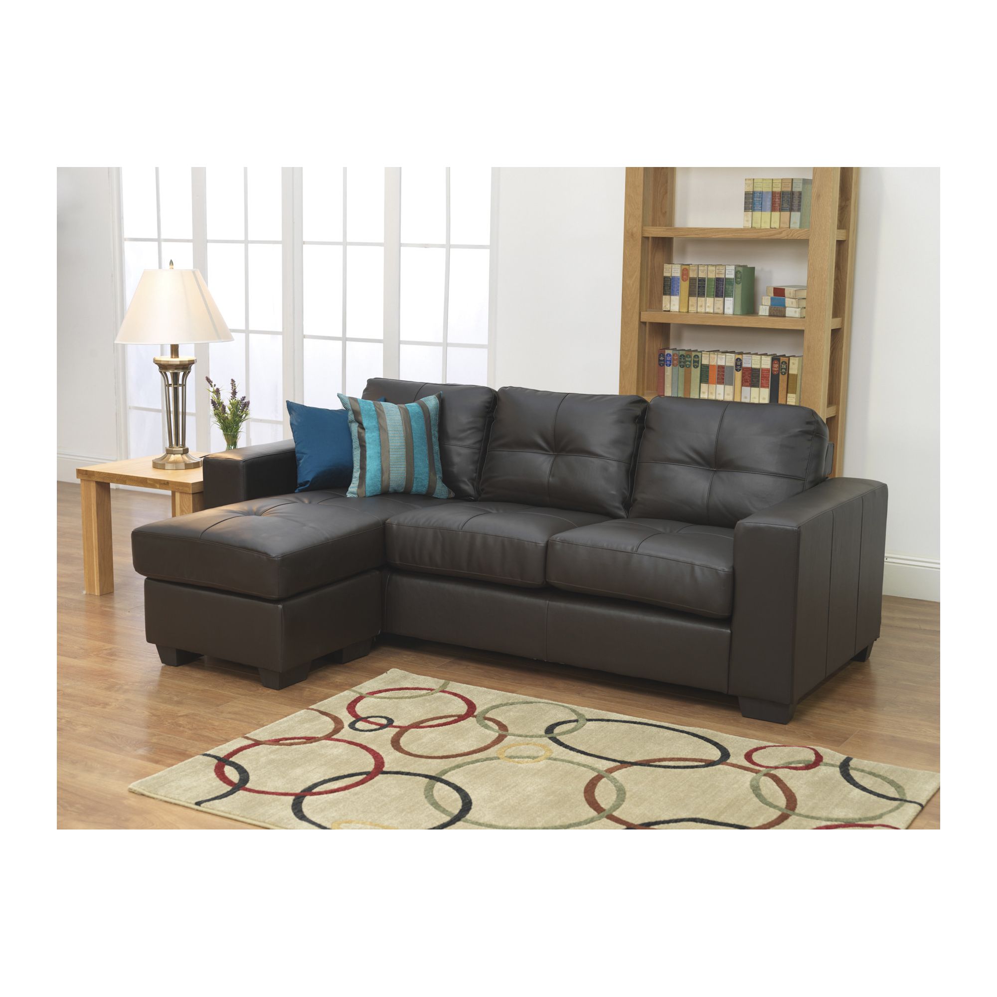 Furniture Link Gemona L Sofa in Brown at Tesco Direct