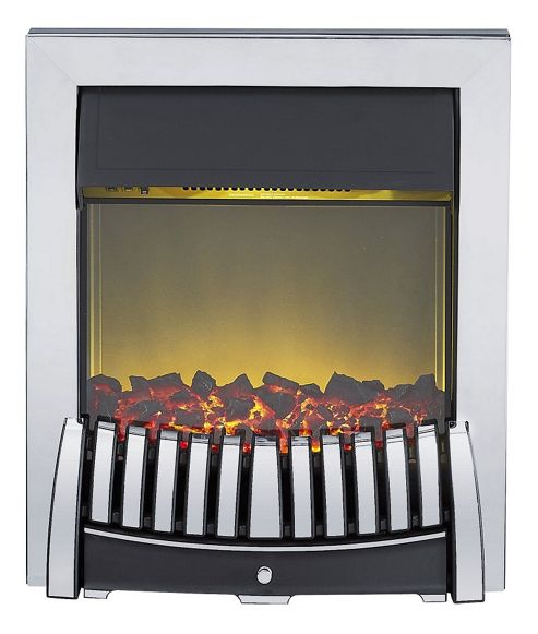 Image of Adam Elise Inset Electric Fire In Chrome