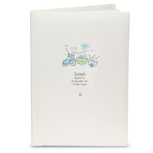 Image of Personalised Whimsical Train Photo Album With Sleeves