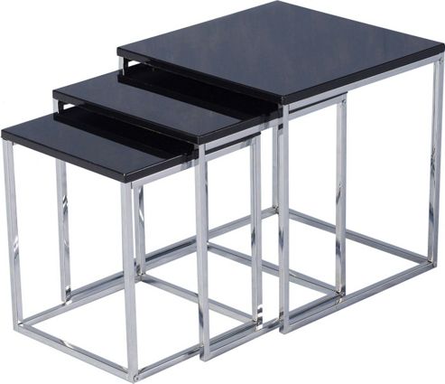 Image of Home Essence Boston Nest Of Tables - Black