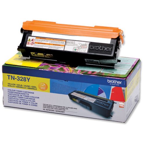 Image of Brother Tn-328y Toner Cartridge - Yellow