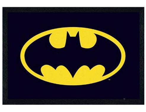 Image of Batman Black Wooden Framed Classic Logo Poster