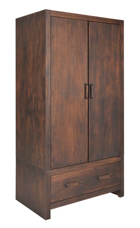Image of Home Essence Vintage 2 Door And 1 Drawer Wardrobe