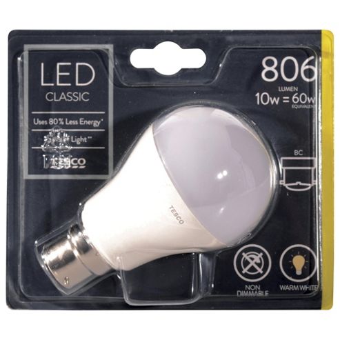 Image of Tesco Led Star Classic 60w B22 Bayonet Cap Light Bulb