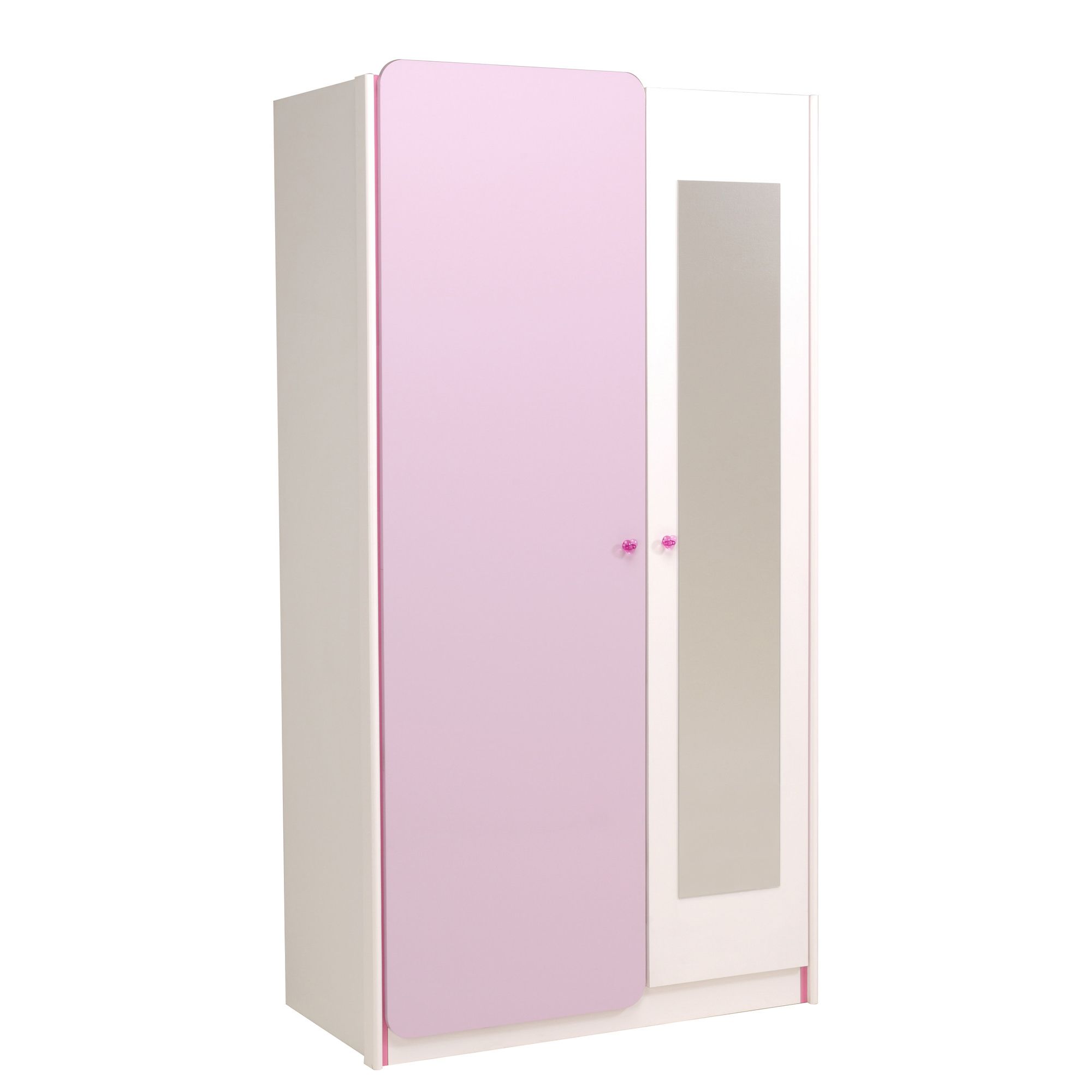 Parisot Mademoiselle Two Door Wardrobe in Purple / Megeve White at Tesco Direct