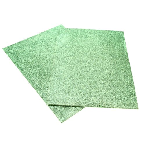 Image of Funky Glitter Self Adhesive Foam A4 Green - 2pk