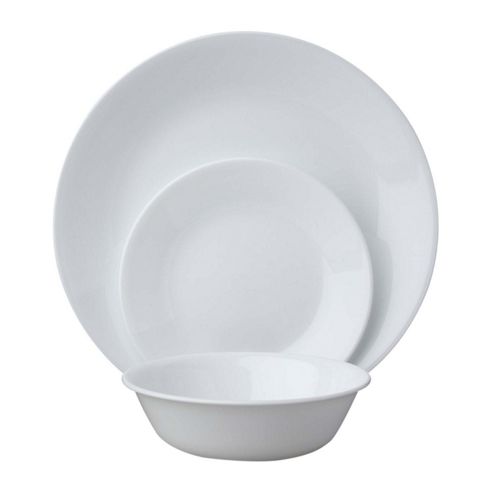 Image of Corelle Livingware 18 Piece Dinnerware Set In White