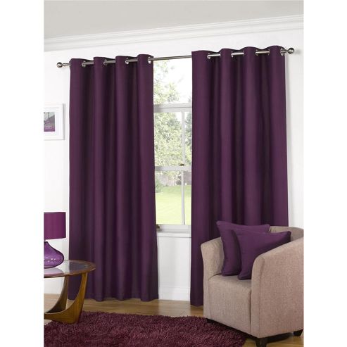 Image of Kliving Manhattan Plain Panama Cushion Cover Aubergine (pack Of 4)