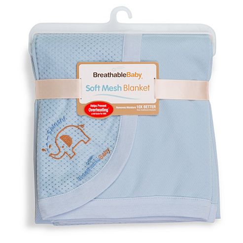 Image of Breathablebaby Soft Mesh Blanket Blue