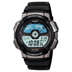 Casio Mens 100M W/R World Time Combi Watch