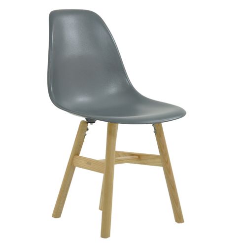 Image of Frw Dining Chair Dark Grey Natural Leg