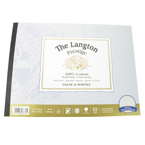 Image of Daler Langton Prestige Watercolour Pad Rough 12 X 9