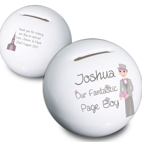 Image of Personalised Fabulous Page Boy Money Box