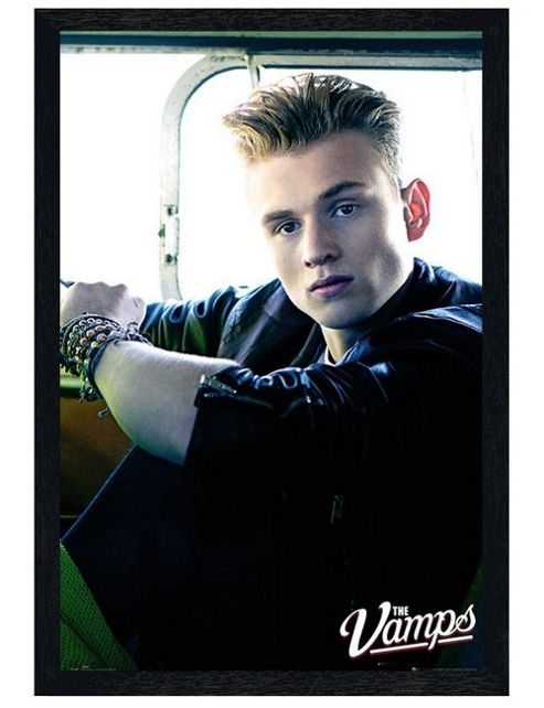 Image of Black Wooden Framed The Vamps Tristan Oliver Vance Evans Poster