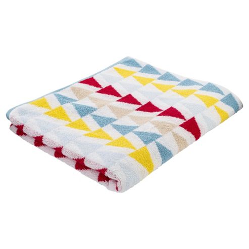 Image of Tesco Geometric Design towel - Multi