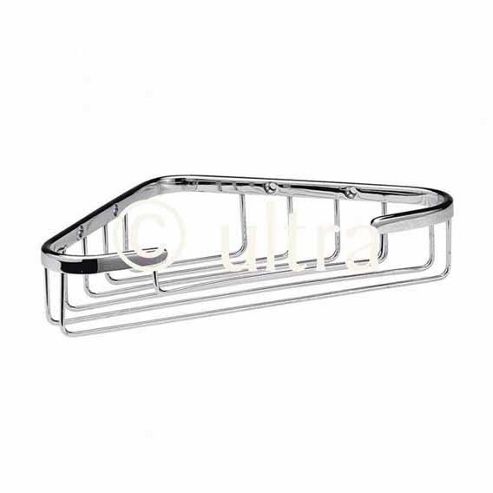 Image of Ultra Wirework Deep Corner Shower Basket In Chrome