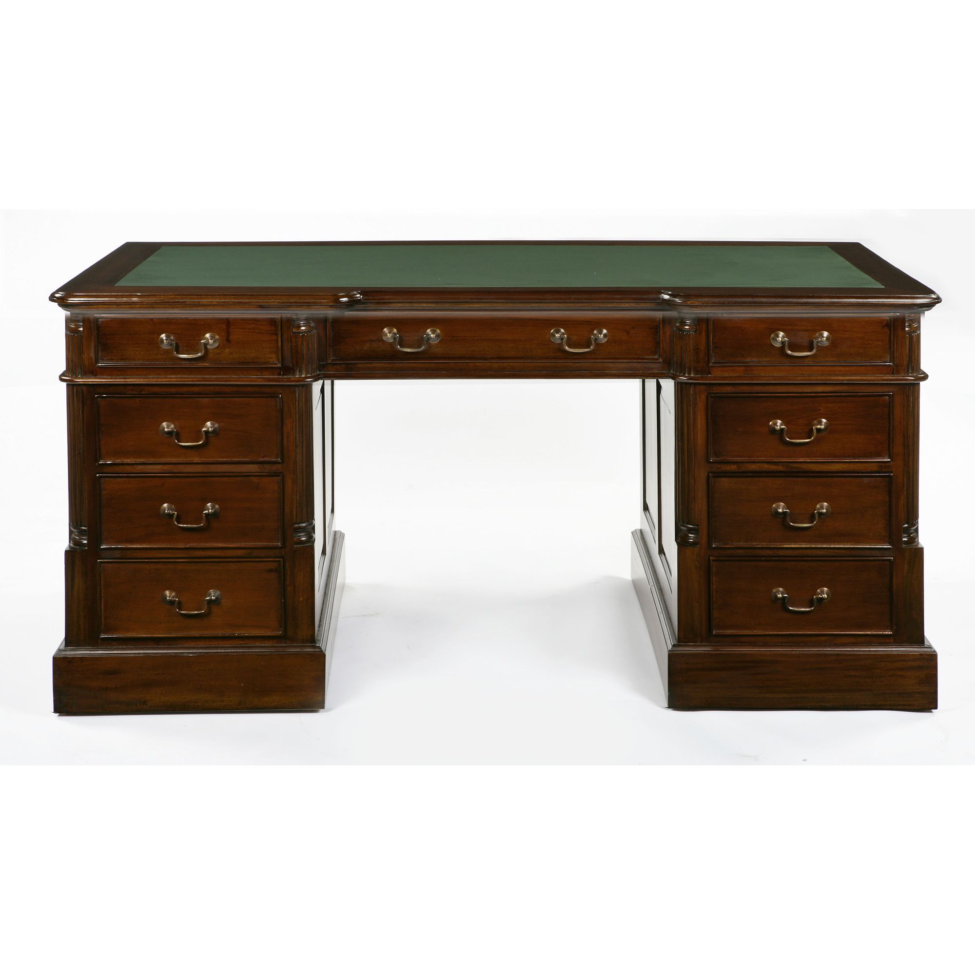 Anderson Bradshaw Victorian Twin Pedestal Desk in Mahogany at Tesco Direct