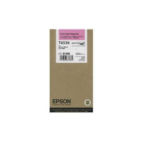 Image of Epson T6536 Ultrachrome K3 Ink Cartridge - 200ml (vivid Light Magenta) For Epson Stylus Pro 4900