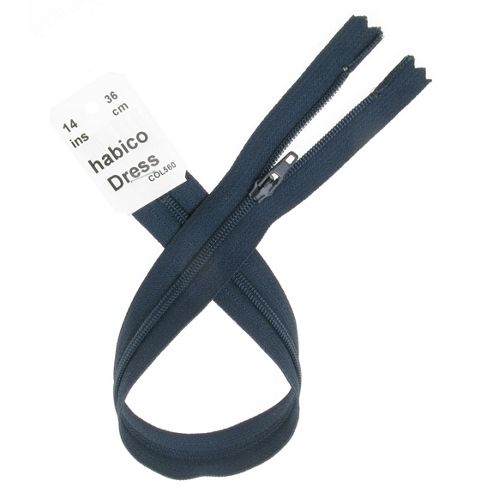 Image of Dress Zip - 36cm - Navy