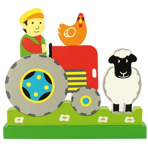 Image of Bigjigs Toys Bj674 Vertical Magnetic Puzzle Farm