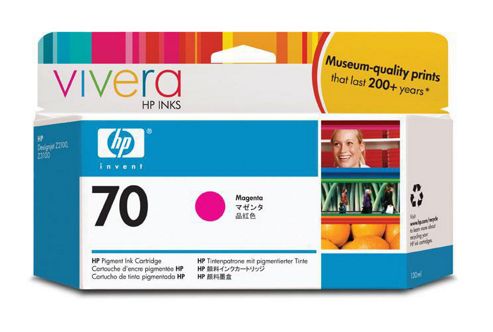 Image of Hewlett-packard No.70 Colour Ink Cartridge (130ml) With Vivera Ink - Magenta