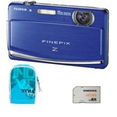 Fuji Z90 14MP Blue Digital Camera Bundle