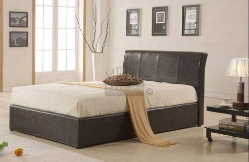 Image of Metalbedsltd Texas New Ottoman Bed Frame - Black - Single (3')