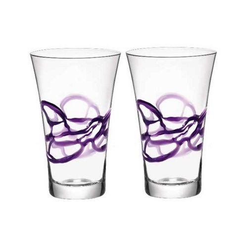 Image of Bormioli Rocco Ceralacca Hiball Glasses - 380ml - 12.75oz - Purple - Set Of 2