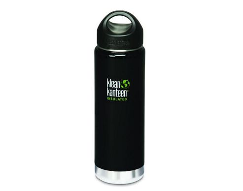 Image of Klean Kanteen 592ml Wide Insulated Drinks Bottle Black (w Loop Cap)