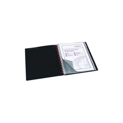 Image of Snopake Reorganiser Display Book A4 20-pocket Black 12280
