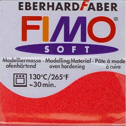 Image of Fimo Soft 56g Metallic Ruby Red 28