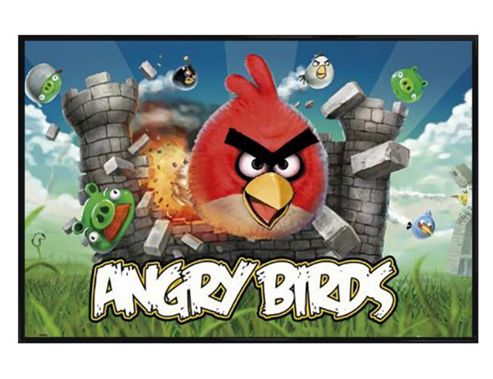 Image of Angry Birds Gloss Black Framed Evil Pigs Beware! Poster