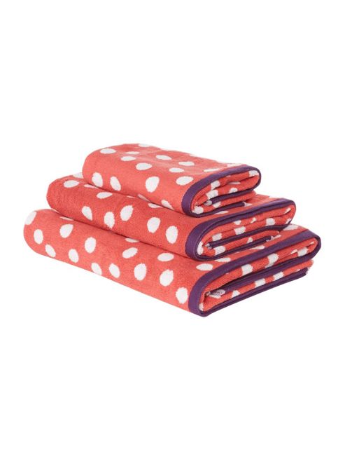 Image of Pink Polka Dot Hand Towel