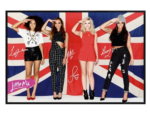 Image of Little Mix Gloss Black Framed Flying The Flag Poster