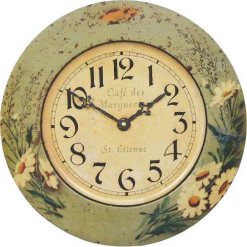 Image of Roger Lascelles Clocks French Tin Daisy Wall Clock