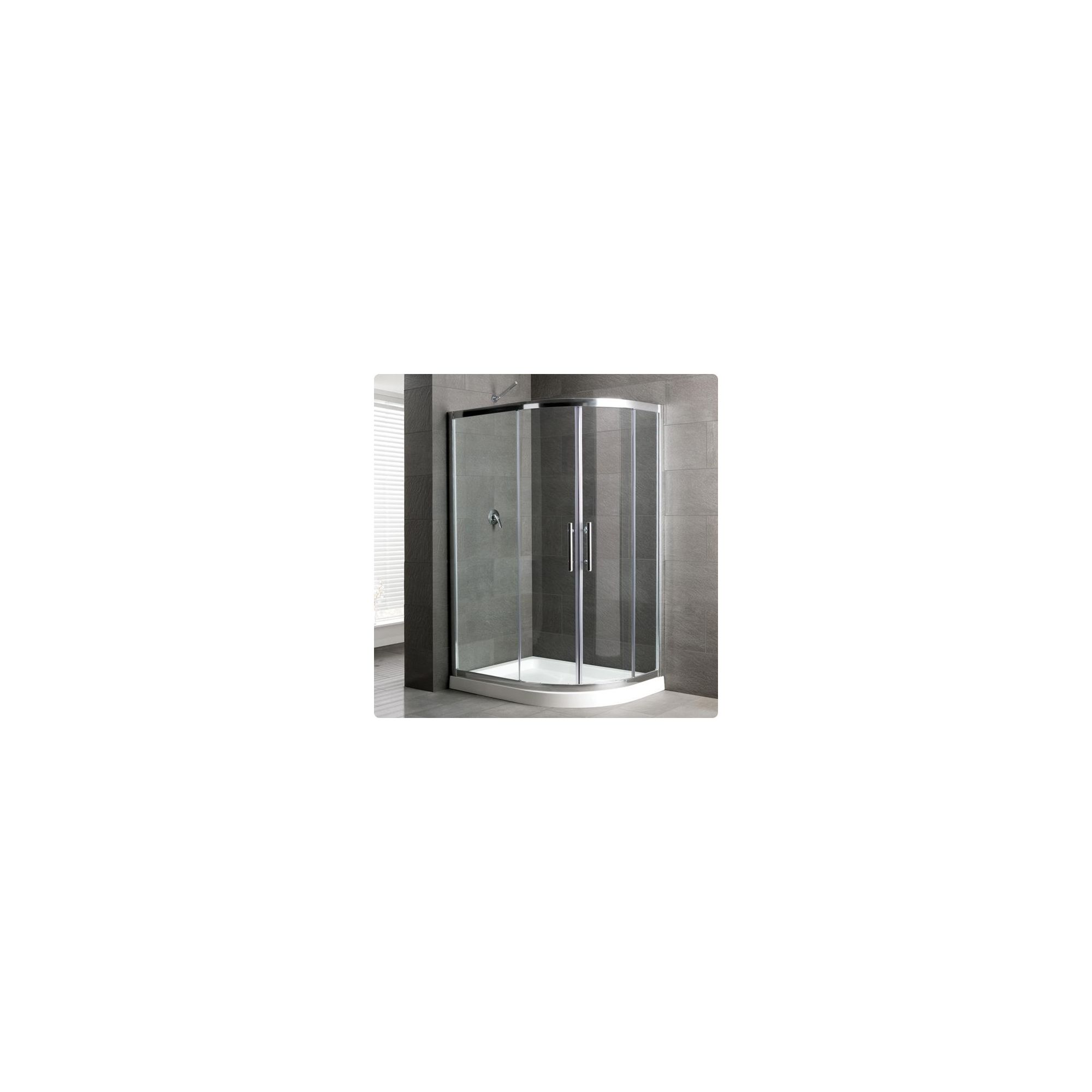 Duchy Select Silver 2 Door Offset Quadrant Shower Enclosure 1200mm x 900mm, Standard Tray, 6mm Glass at Tesco Direct