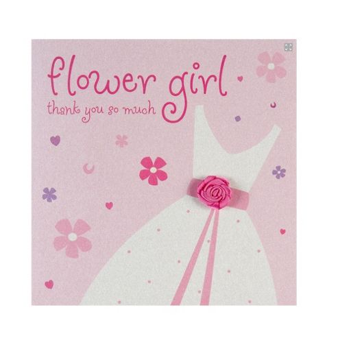 Image of Fashionista Flowergirl Wedding Thank You Card