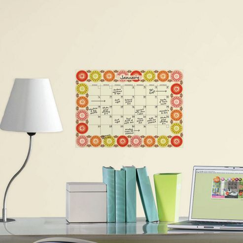 Image of Wallpops Carnivale Monthly Dry Erase Calendar Wall Stickers