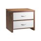 Home Zone Milan 2 Drawer Bedside Table