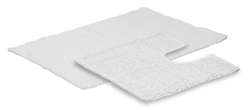 Image of Sabichi 2 Piece Po Pieceorn Cotton Bathmat And Pedestal Set - White