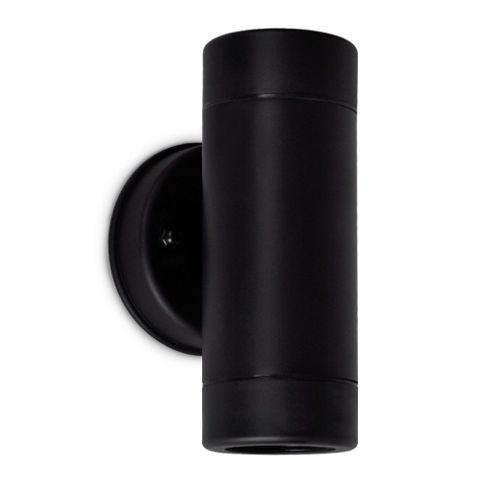 Image of Trenley Ip44 Outdoor 3w Gu10 Up & Down Wall Light In Black