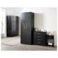 Ashton 3 Door Wardrobe Set Black Ash