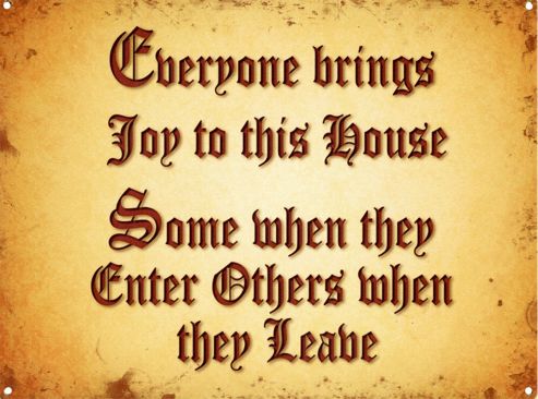 Image of Joy To This House Tin Sign