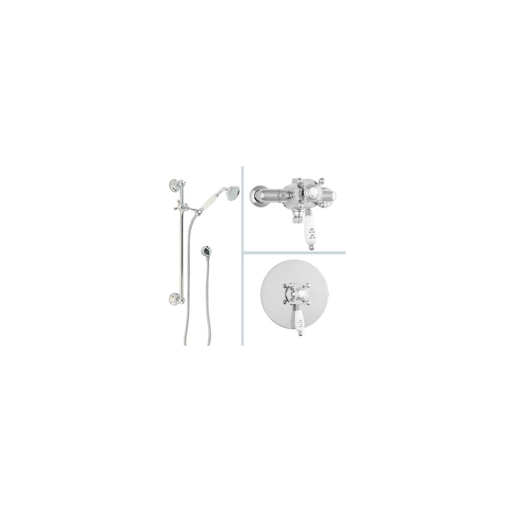 Deva Georgian Complete Thermostatic Shower with Single Function Kit Chrome at Tesco Direct