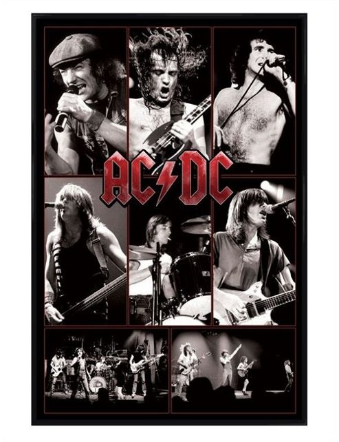 Image of Ac/dc Gloss Black Framed Live & Loud Poster