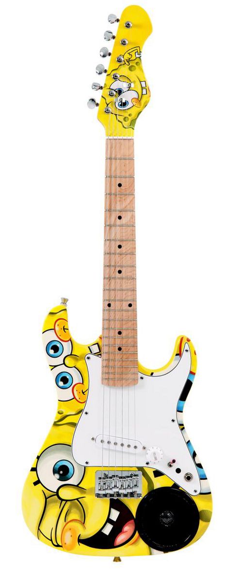 Buy Spongebob 3 4 Size Electric Guitar Outfit With Built In Speaker Yellow From Our 3 4 Size