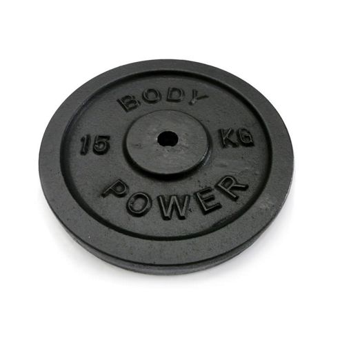 Image of Body Power Cast Iron Standard Discs 15kg (x2)