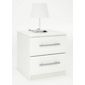 Altruna Washington 2 Drawer Bedside Table - White