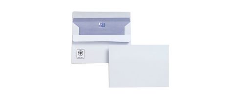 Image of Plus Fabric Envelopes Wallet Press Seal 110gsm C6 White [pack 500]
