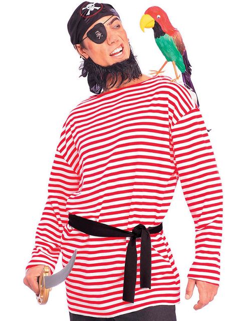 Image of Striped Pirate Shirt (red & White)